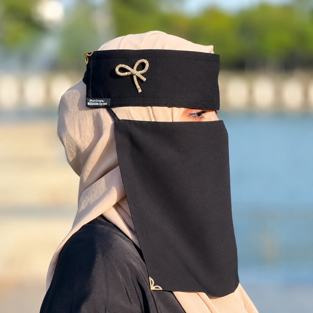HAYAMIRA Luxe Bow Two-Tone Naqab - Image 3 - DREAM Attitude